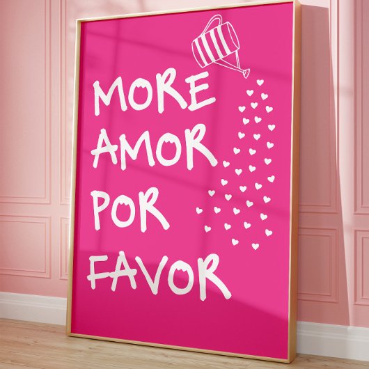 Plus d'amour s'il vous plaît Affiche de citation r