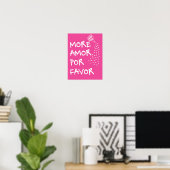 Plus d'amour s'il vous plaît Affiche de citation r (Bureau à domicile)