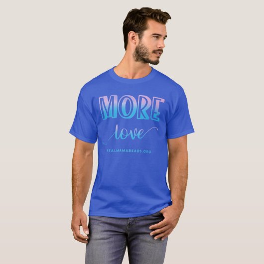 Plus d'amour T-shirt bleu (Devant entier)