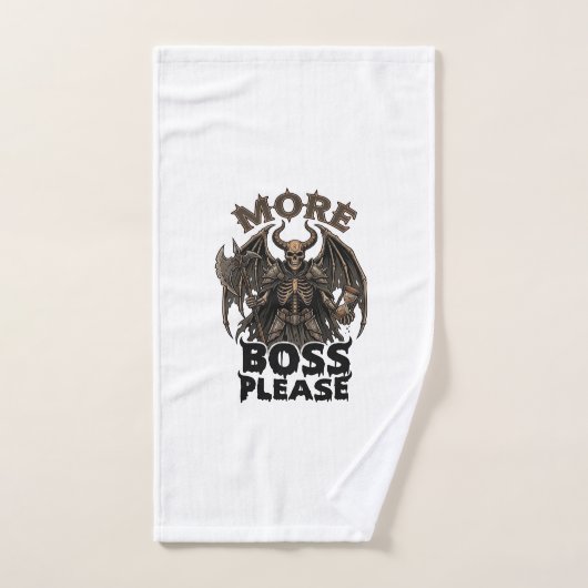 Plus de Boss S'il Vous Plaît Halloween Démon Squel (Serviette à main)