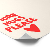 Plus de câlins s'il vous plaît Wall Art | Affiche  (Coin)