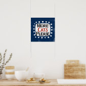 Plus de chats S'il vous plaît Poster Wall Art (Cuisine)