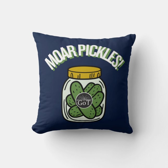 Plus de cornichons ! Coussin de lancer (Recto)