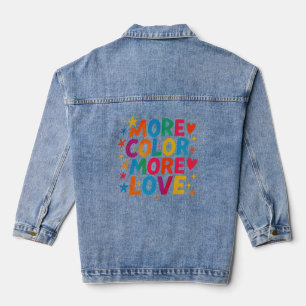 Plus de couleur, plus d'amour, typographie arc-en-