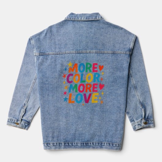 Plus de couleur, plus d'amour, typographie arc-en- (Verso)
