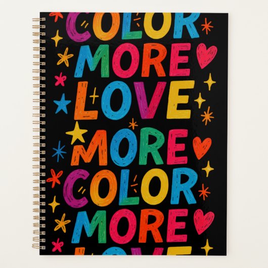Plus de couleur, plus d'amour, typographie arc-en- (Devant)