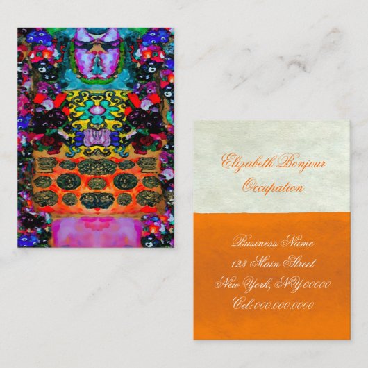 Plus de couleurs ~ Carte de visite grand (Devant / Derrière)