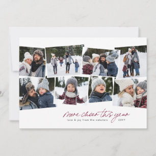 Plus de joie cette année 8 photo collage carte de