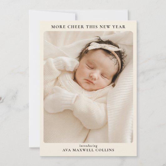 Plus de joie cette année Faire-part de naissance d (Devant)