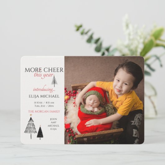 Plus de joie cette année Faire-part de naissance p (Debout devant)