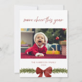 Plus de joie cette année nouvelle carte de Noël po (Devant)