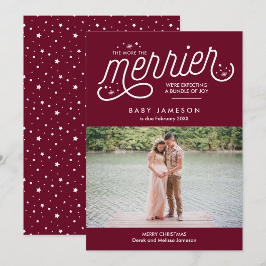 Plus de la Faire-part de grossesse de Noël Merrier (Devant / Derrière)