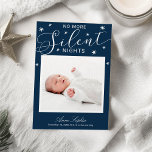 Plus de nuits silencieuses Faire-part de naissance<br><div class="desc">Jolie flocon de neige calligraphie photo carte de Noël faire-part de naissance. Facile à personnaliser avec vos détails. Contactez-moi par conversation si vous avez des questions sur l'oeuvre ou avez besoin d'une personnalisation. VEUILLEZ NOTER : Pour obtenir de l'aide sur les commandes, l'expédition, l'information sur les produits, etc., contactez le...</div>