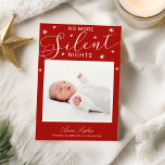Plus de nuits silencieuses Faire-part de naissance<br><div class="desc">Jolie flocon de neige calligraphie photo carte de Noël faire-part de naissance. Facile à personnaliser avec vos détails. Contactez-moi par conversation si vous avez des questions sur l'oeuvre ou avez besoin d'une personnalisation. VEUILLEZ NOTER : Pour obtenir de l'aide sur les commandes, l'expédition, l'information sur les produits, etc., contactez le...</div>