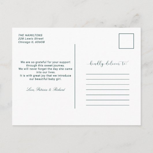 Plus de nuits silencieuses Faire-part de naissance (Dos)