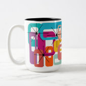 Plus de Rectangles et Starbursts Mug de café à deu (Gauche)