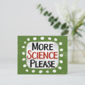 Plus de science S'il vous plaît carte de voeux (Debout devant)