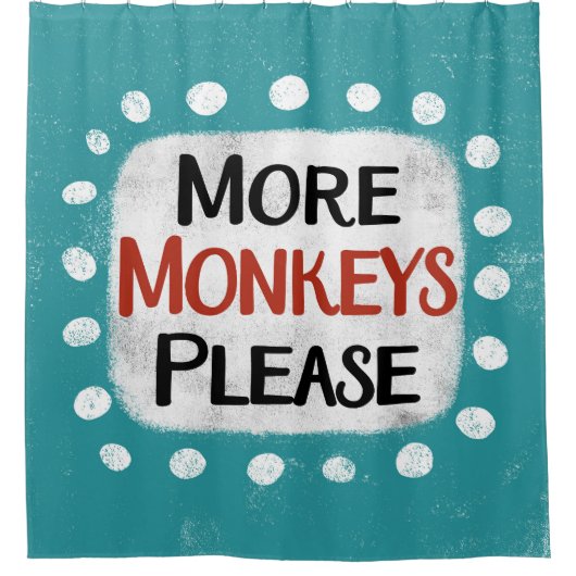 Plus de singes S'il vous plaît Douche rideau (Devant)