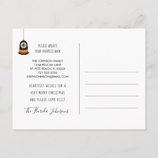 Plus de soleil, pas de neige Carte de Floride Noël (Dos)