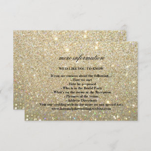 Plus d'informations Carte Mariage - Gold Glit Fab