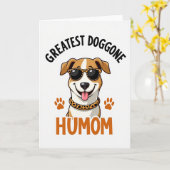 Plus drôle carte de chien Humom Greatest (Fleur jaune)