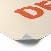 Plus Espresso Moins Depresso Café rouge Poster (Coin)