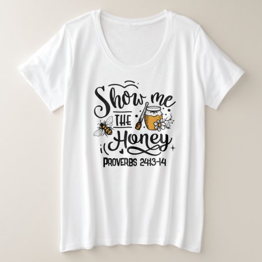 Plus-formaat Basic T-Shirt (Design voorkant)