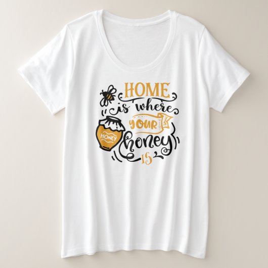 Plus-formaat Basic T-Shirt (Design voorkant)