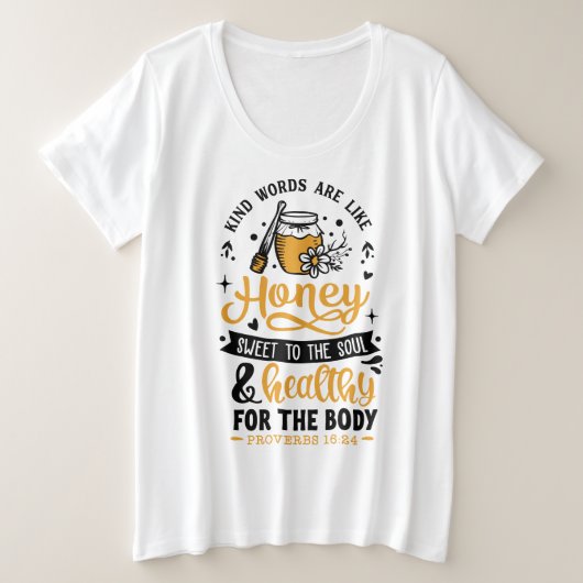 Plus-formaat Basic T-Shirt (Design voorkant)