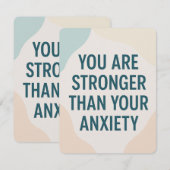 Plus fort que l'anxiété – Carte motivationnelle (Devant / Derrière)