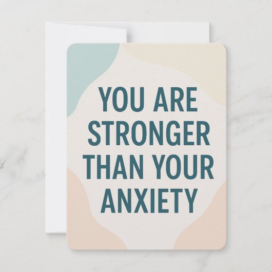 Plus fort que l'anxiété – Carte motivationnelle (Devant)