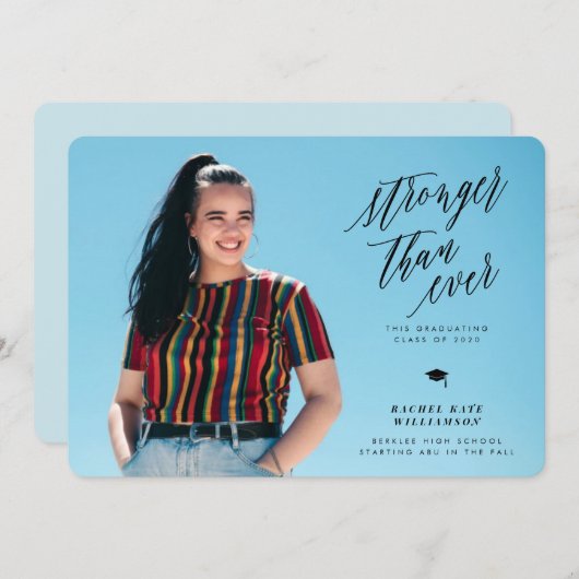 Plus forte que jamais Faire-part de diplôme (Devant / Derrière)