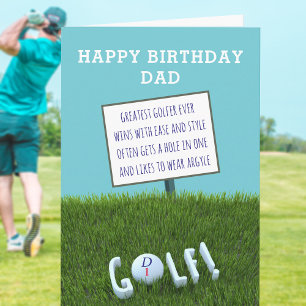 Plus grand golfeur drôle jamais carte d'anniversai