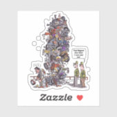 Plus grande Sore Loser autocollant contour (Feuille)