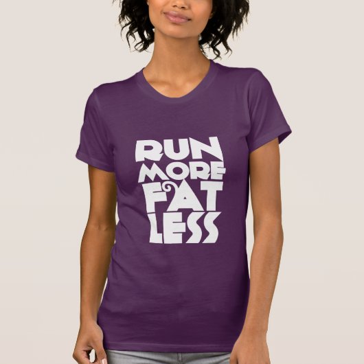 Plus gros couru par T-shirt drôle d'exercice moins (Devant)