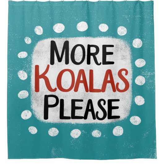 Plus Koalas S'Il Vous Plaît Douche Rideau (Devant)