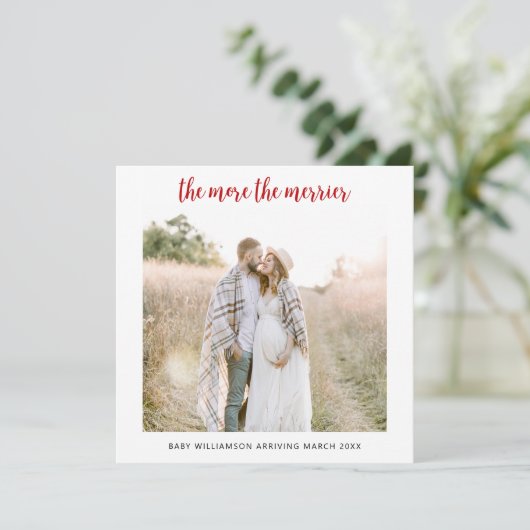 Plus La Carte De Faire-part De Grossesse Merrier (Debout devant)