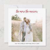 Plus La Carte De Faire-part De Grossesse Merrier (Devant)