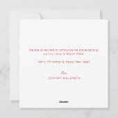 Plus La Carte De Faire-part De Grossesse Merrier (Dos)