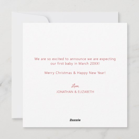 Plus La Carte De Faire-part De Grossesse Merrier (Dos)