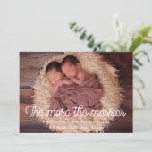 Plus la carte de faire-part de naissance jumelle p (Debout devant)