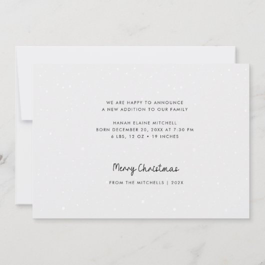 plus la carte de faire-part de naissance merrier e (Dos)