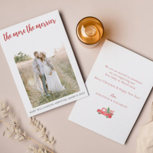 Plus La Carte de Noël De Grossesse De Merrier Est 