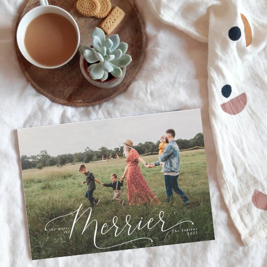 Plus la carte de Noël Merrier est grande