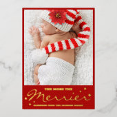 Plus La Carte De Vacances Merrier Birth Foil Est G (Recto)