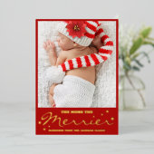 Plus La Carte De Vacances Merrier Birth Foil Est G (Debout devant)