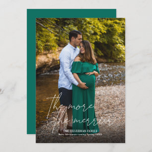 Plus la carte de vacances photo de grossesse plus 