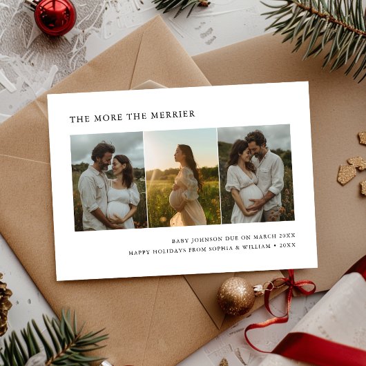 Plus la Faire-part de bébé de Noël est joyeuse