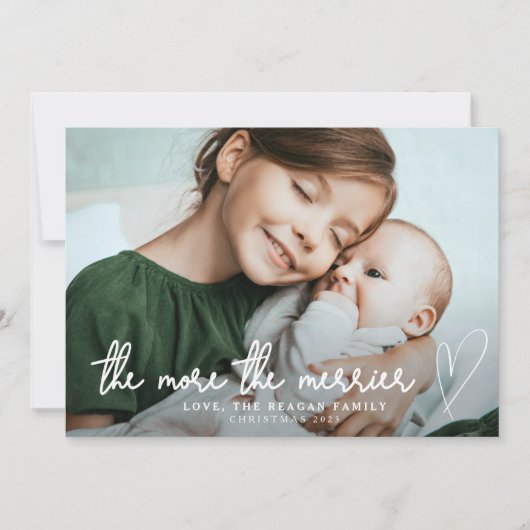 Plus la Faire-part de naissance de Noël est joyeus (Devant)