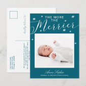 Plus la Faire-part de naissance de Noël est joyeus (Devant / Derrière)